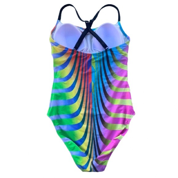 NWOT NEW Technicolor Multicolor Colorful One Piece Swimsuit Gottex Profile Sport - Picture 3 of 17